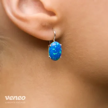 Náušnice Ariana 12 - náušnice s thajskými opály, Materiál: Bílé zlato, ryzost 585/1000