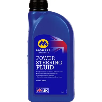 Převodový olej Morris Power Steering Fluid - červená kapalina pro posilovače řízení, 1l (Morris Lubricants - Made in UK)