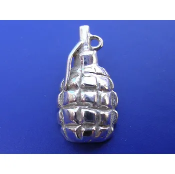 Přívěsek Přívěsek granát obranný Z265, Materiál: Stříbro, ryzost 925/1000