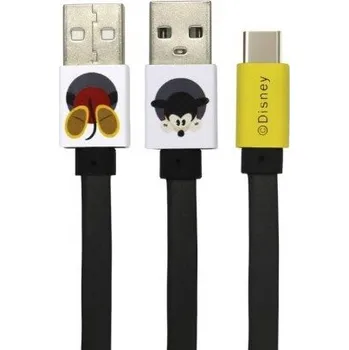 Mobilní telefon Datový Kabel Disney Mickey Type C Black (EU Blister)