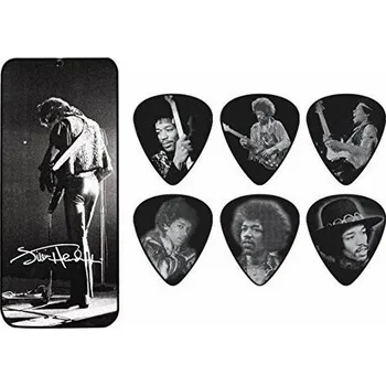 Trsátko Dunlop JH-PT06M Jimi Hendrix Silver Pick Tin Medium