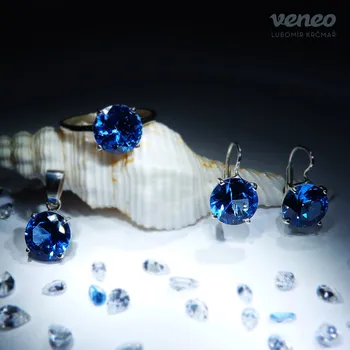 Souprava šperků Diana 10 – sada šperků s topazy, Materiál: Růžové zlato, ryzost 585/1000