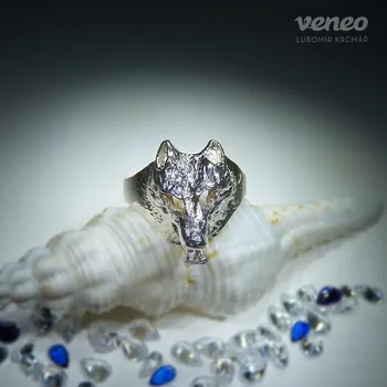 Prsten Prsten vlk P158, Materiál: Růžové zlato, ryzost 585/1000