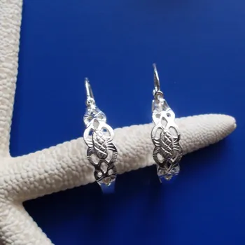 Náušnice Náušnice s plastikou N036, Materiál: Bílé zlato, ryzost 585/1000