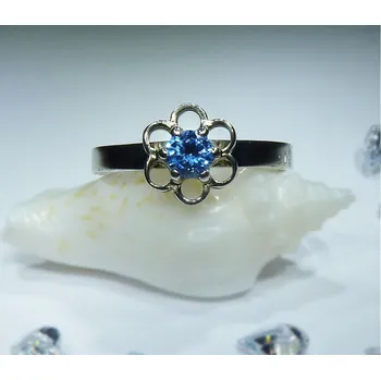 Prsten Sofie - prsten s akvamarínem , Materiál: Růžové zlato, ryzost 585/1000