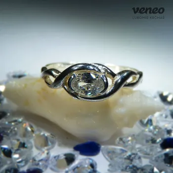 Prsten Heméra - prsten s čirým zirkonem, Materiál: Růžové zlato, ryzost 585/1000