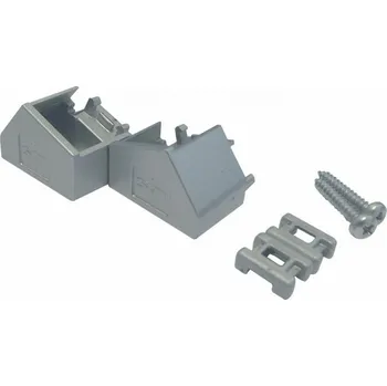 LED lišta Koncovky k hliníkovému profilu MEC-3, šikmé, barva hliník | Elektro Světelný desing a&nbsp;technika LED svítidla Světelný systém Meccano