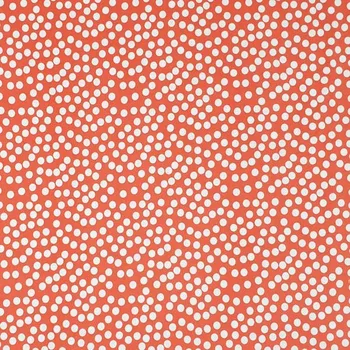 Úplet lososový, bílý puntík, š.150