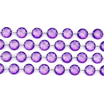 Fialová girlanda z krystalků