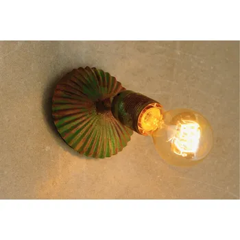 Nástěnné svítidlo Nástěnná lampička paprsky Rusty Green Vintage s kroužkem