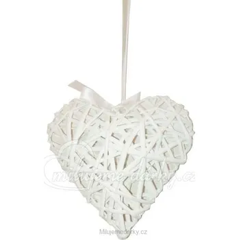 Velikonoční dekorace Dekorace bílé proutěné srdce