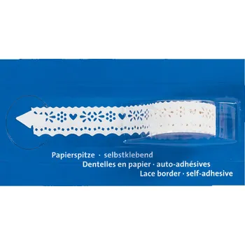 Heyda Ozdobná lepící krajková páska 1,7 cm/2 m vlnky