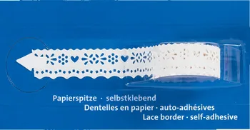 Heyda Ozdobná lepící krajková páska 1,7 cm/2 m vlnky