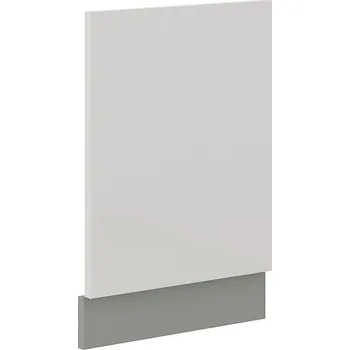 Kuchyňská skříňka Dvířka na myčku BIANKA bílý lesk-šedá ZM 570 x 446