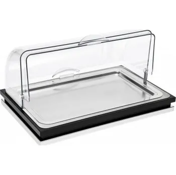 Podnos chladící ZEROUNO, rolovací víko, nerez plato GN1/1, černý