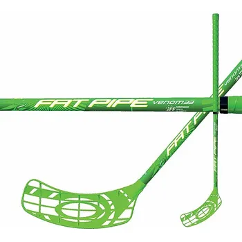 Florbalová hůl FatPipe VENOM 33 Green vel. 90cm (=101cm) pravá kulatá (pravá ruka dole)