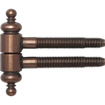 pant Zavrt. závěs,2-dílný s ozdob.hlavou,ø 16 mm,výška závěsu 63 mm,ocel bronz patin. | Dveře a&nbsp;dveřní příslušenství Dveřní panty, Dveřní závěsy Panty na dveře SFS