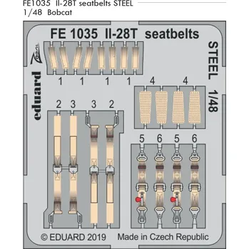 Plastikový model Eduard 1/48 Il-28T seatbelts STEEL (BOBCAT)