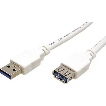 Datový kabel Value USB 5Gbps kabel prodlužovací, USB3.0 A(M) - USB3.0 A(F), 1,8m, bílý - 11.99.8978
