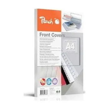 Vazač PEACH PB100-06, transparentní přední desky pro vazače, tloušťka 0,18mm, A4, 100ks