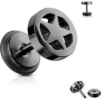 Piercing Piercingate Falešný piercing do ucha PFA00035 - Barva/Motiv: Černá