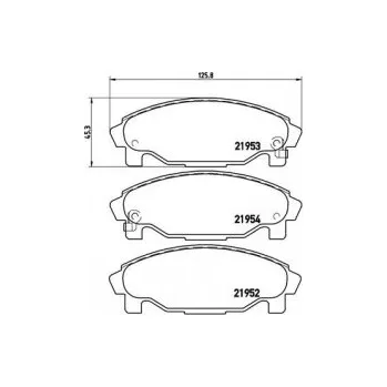 Autodíl Sada brzdových destiček BREMBO P16007 - DAIHATSU