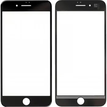 Přední dotykové sklo, včetně OCA lepidla, rámečků pro přední fotoaparát, proximity sensor a mřížky pro sluchátko, pro iPhone 8 Plus - černá