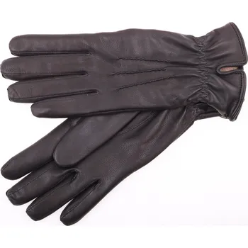 Rukavice Špongr Dámské kožené rukavice TARA černé + vlněná podšívka Velikost: 8 1/2"