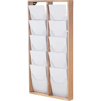 Nástěnný zásobník 10x A4 - Přírodní