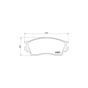 Brzdová destička Sada brzdových destiček BREMBO P49019 - MAZDA