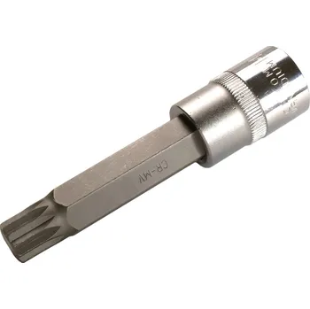 BGS Hlavice nástrčná, délka 100 mm, 12,5 mm (1/2"), vnitřní tisícihran (pro XZN) s otvorem
