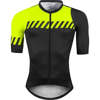 cyklistický dres Force dres FASHION černý-fluo
