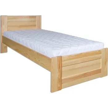 Postel Drewmax LK102 80x200 cm - Dřevěná postel masiv jednolůžko (Kvalitní borovicová postel)
