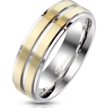 Prsten Šperky4U Ocelový prsten s pruhy - velikost 65 - OPR1769-65