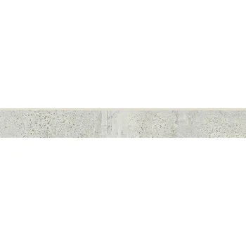 Dlažba Newstone Light Grey Skirting - dlaždice sokl rektifikovaný 7,2x59,8 šedá matná OD663-068