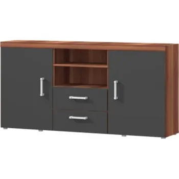 Komoda Kombinovaná komoda Cheris 5 - švestka/šedý grafit