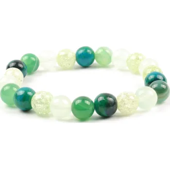 Náramek Dámský náramek křišťál praskaný chalcedon achát chryzokol