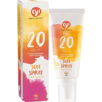 Přípravek na opalování Eco Cosmetics Ey! BIO opalovací krém ve spreji SPF20 100 ml