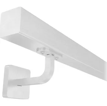 Zábradlí KP -41561_350 - nerezové zábradlí na stěnu, nerezové madlo pr. 40x40 mm, hranaté držáky s krycí rozetou, délka 350 cm