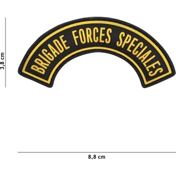 Nášivka Gumová nášivka 101 Inc znak Brigade Forces Speciales - žlutá