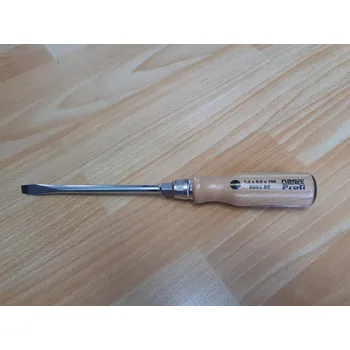 Šroubovák plochý profi s dřevěnou rukojetí NAREX 1,2x8.0x150, 8093 05