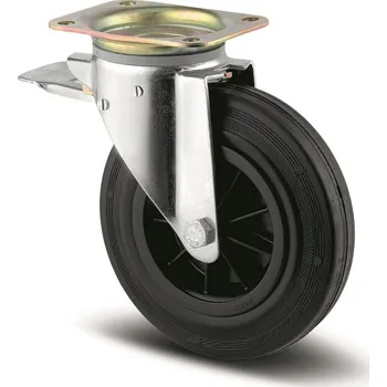 Pojezdové kolečko Tente Kolečko na odpadové kontejnery 200 mm,otočné s brzdou