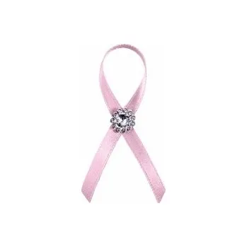 Svatební dekorace Vývazek světle růžový, se stříbrnou broží