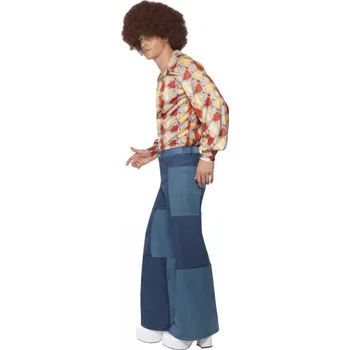 Karnevalový kostým Smiffys Pánské zvonové hippie kalhoty