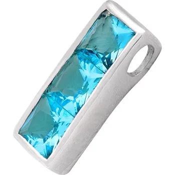 Přívěsek Stříbrný přívěsek s modrými zirkony Ag 4,3 g