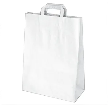 Jednorázové nádobí Papírové tašky bílé (PAP) 32 x 16 x 39 cm 47036