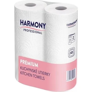 Kuchyňské utěrky tissue 2-vrstvé, 50 útržků Harmony Professional, 11 m H3222
