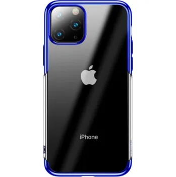 Kryt BASEUS Shining pro Apple iPhone 11 Pro - gumový - pokovený - průhledný / modrý