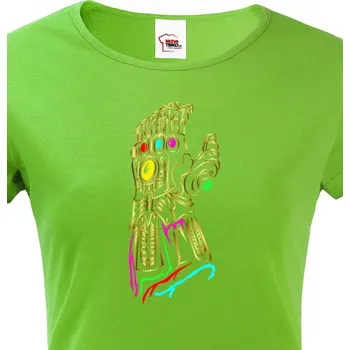 Dámské tričko Dámské tričko s motivem Thanos Infinity War, Barva Zelená, Velikost L, Canvas Dámské tričko s krátkým rukávem Bezvatriko.cz 1