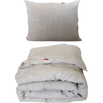 Povlečení Aesthetic Lněné povlečení přírodní 135 x 200, 50 x 60 cm zipový uzávěr 